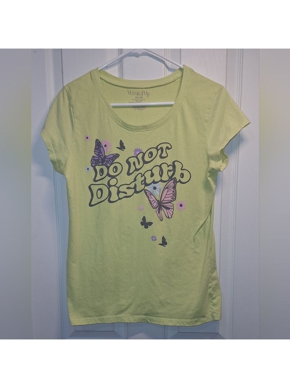Wound Up Lime Green Butterfly Graphic Tee
